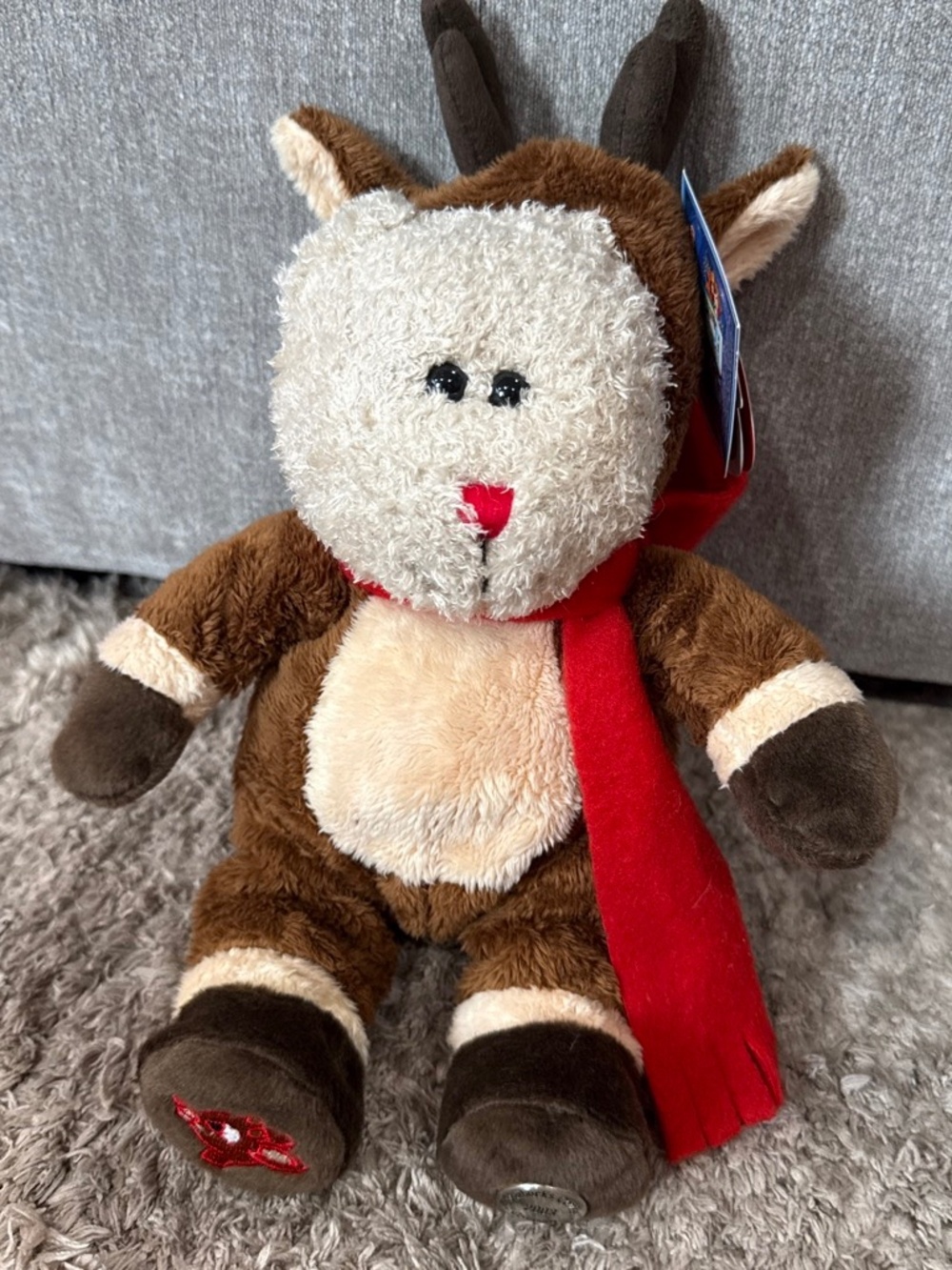 Starbucks Bearista Rudolph Red Nosed Reindeer 28th Edition Plush Bear 2003 NWT